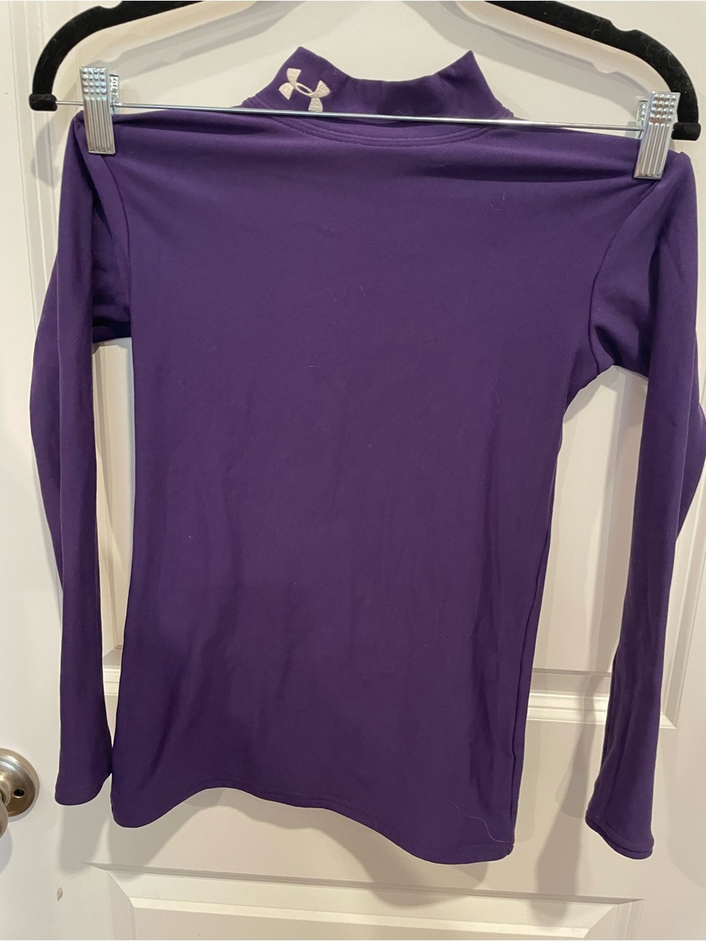 Under Armour Purple Long Sleeve Mock Neck Performance Top